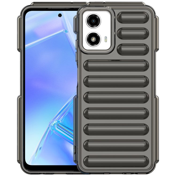 Capsule Series for Motorola Moto G45 5G / G34 5G Case TPU Anti-Drop Cell Phone Cover - Transparent Grey