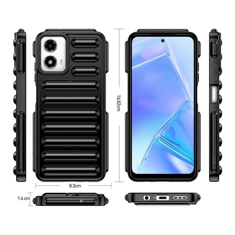 Capsule Series for Motorola Moto G45 5G / G34 5G Case TPU Anti-Drop Cell Phone Cover - Transparent Grey