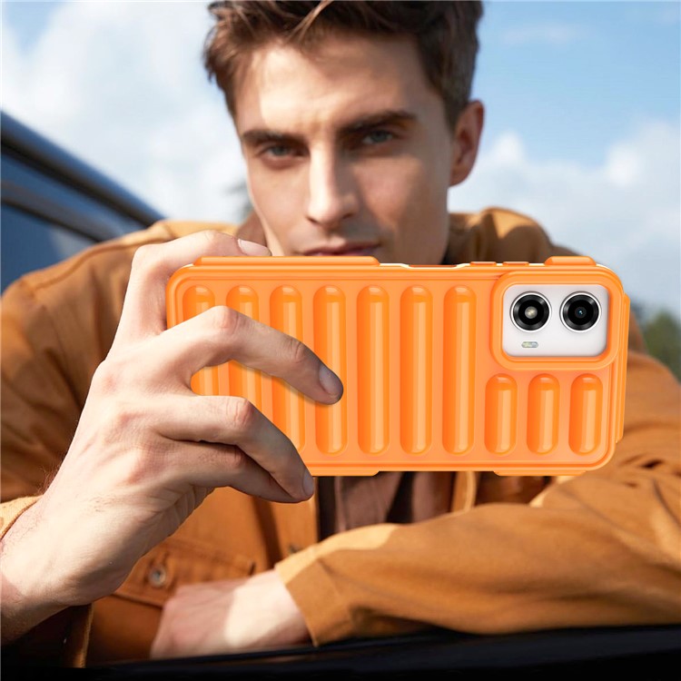 Capsule Series for Motorola Moto G45 5G / G34 5G Case TPU Anti-Drop Cell Phone Cover - Orange