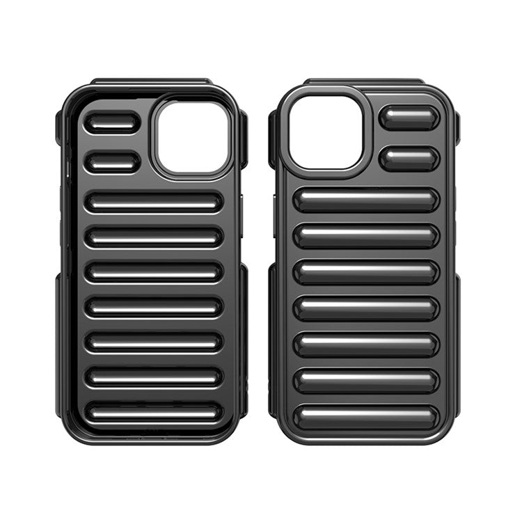WANLONFENG LK Series for iPhone 14 Case TPU Capsule Anti-slip Phone Cover with Screen Film - Green