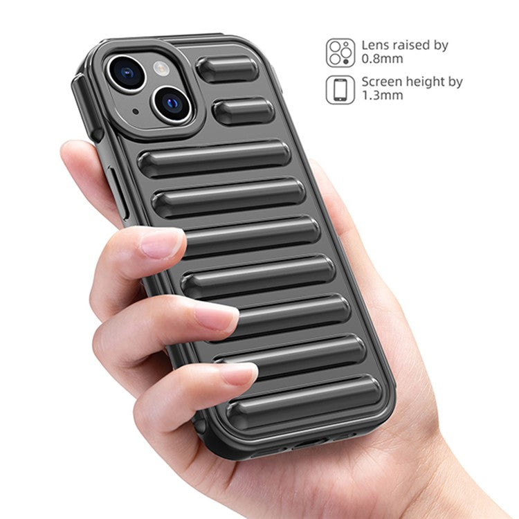 WANLONFENG LK Series for iPhone 14 Case TPU Capsule Anti-slip Phone Cover with Screen Film - Green