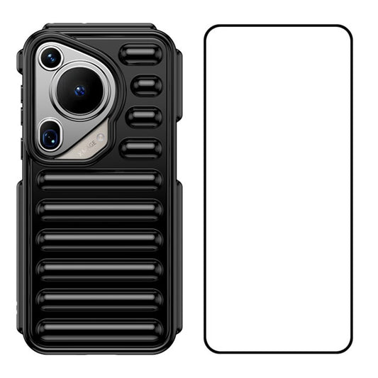 WANLONFENG LK Series for Huawei Pura 70 Ultra Case Capsule Rugged TPU Phone Cover with Screen Film - Black