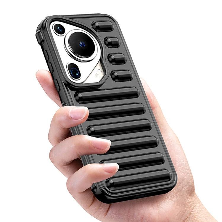 WANLONFENG LK Series for Huawei Pura 70 Ultra Case Capsule Rugged TPU Phone Cover with Screen Film - Transparent Grey