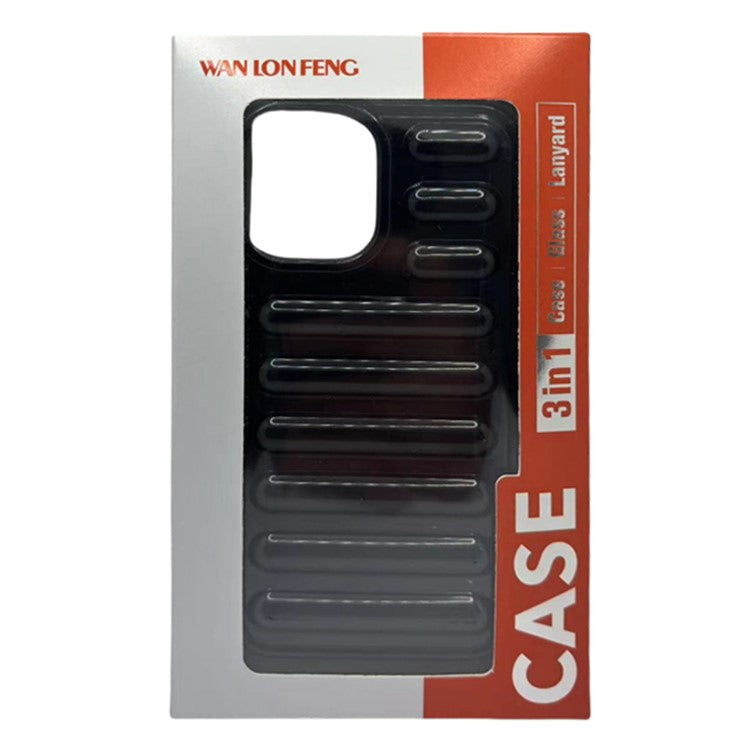 WANLONFENG LK Series for Huawei Pura 70 Ultra Case Capsule Rugged TPU Phone Cover with Screen Film - Transparent Grey