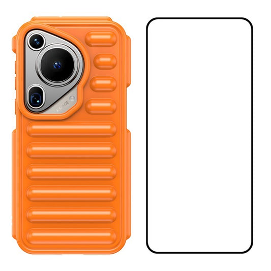 WANLONFENG LK Series for Huawei Pura 70 Ultra Case Capsule Rugged TPU Phone Cover with Screen Film - Orange