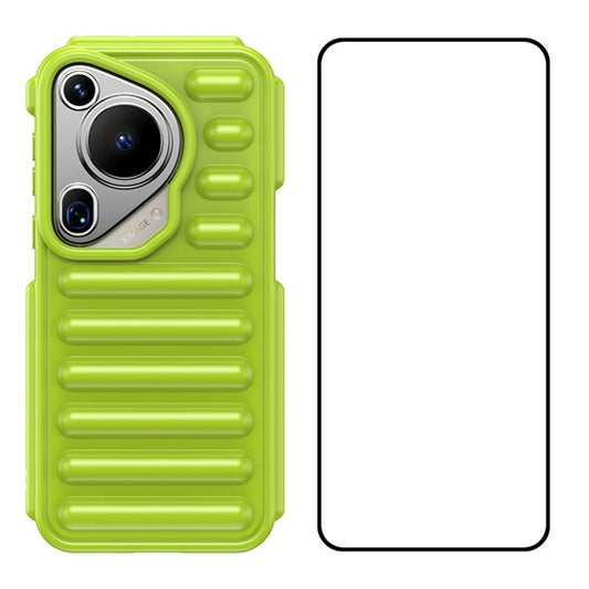 WANLONFENG LK Series for Huawei Pura 70 Ultra Case Capsule Rugged TPU Phone Cover with Screen Film - Green