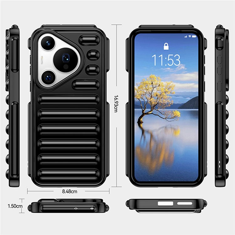WANLONFENG LK Series for Huawei Pura 70 Pro / Pura 70 Pro+ Case Capsule Flexible TPU Shell with Screen Film - Orange