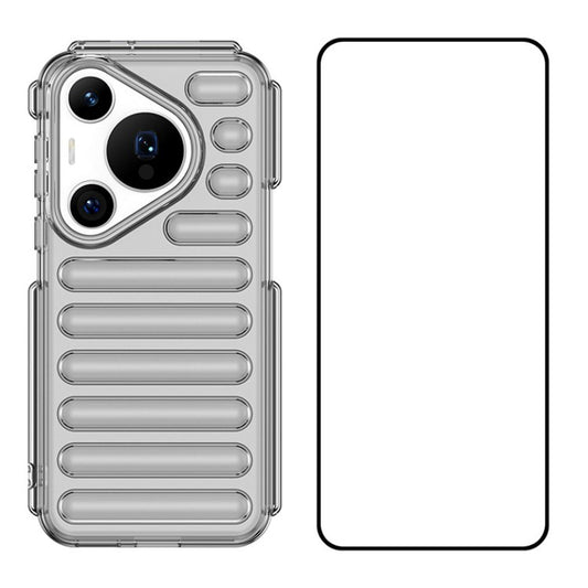 WANLONFENG LK Series for Huawei Pura 70 Pro / Pura 70 Pro+ Case Capsule Flexible TPU Shell with Screen Film - Transparent