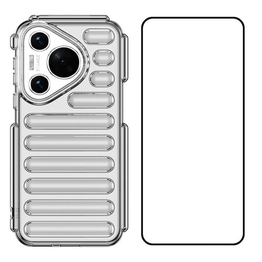 WANLONFENG LK Series for Huawei Pura 70 Case Capsule Anti-Drop TPU Phone Cover with Screen Film - Transparent