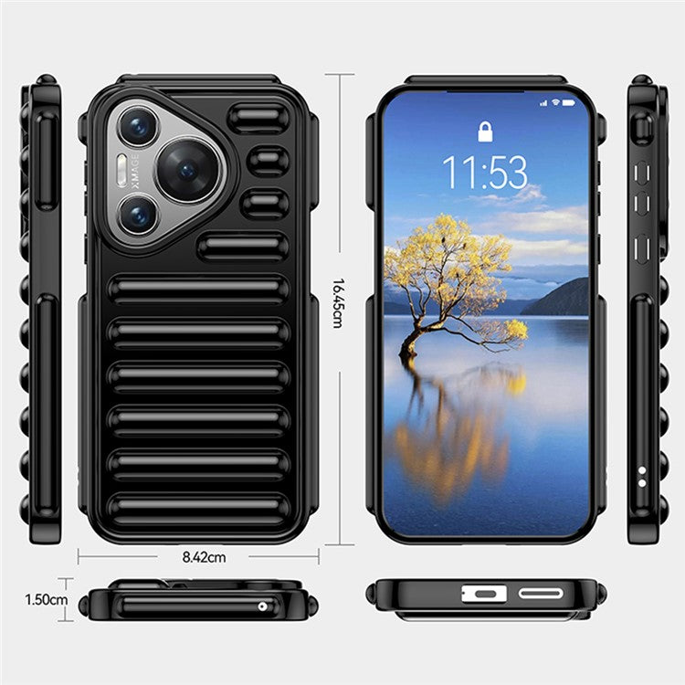 WANLONFENG LK Series for Huawei Pura 70 Case Capsule Anti-Drop TPU Phone Cover with Screen Film - Transparent