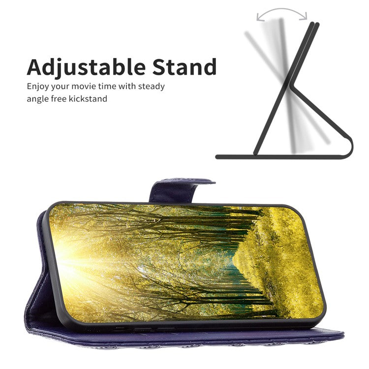 BINFEN COLOR BF Style-14 For Xiaomi Redmi K70 Ultra Case Rhombus Phone Leather Cover Stand - Blue