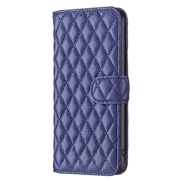BINFEN COLOR BF Style-14 For Xiaomi Redmi K70 Ultra Case Rhombus Phone Leather Cover Stand - Blue