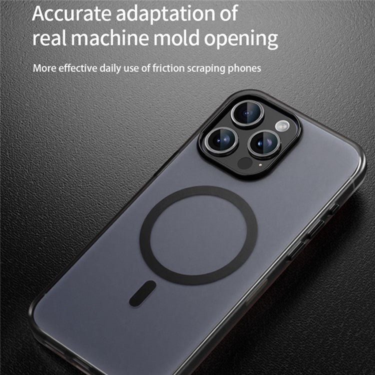 WANLONFENG LK1 Series for iPhone 14 Pro Magnetic Case TPU+PC Cover with Tempered Glass Film - Red