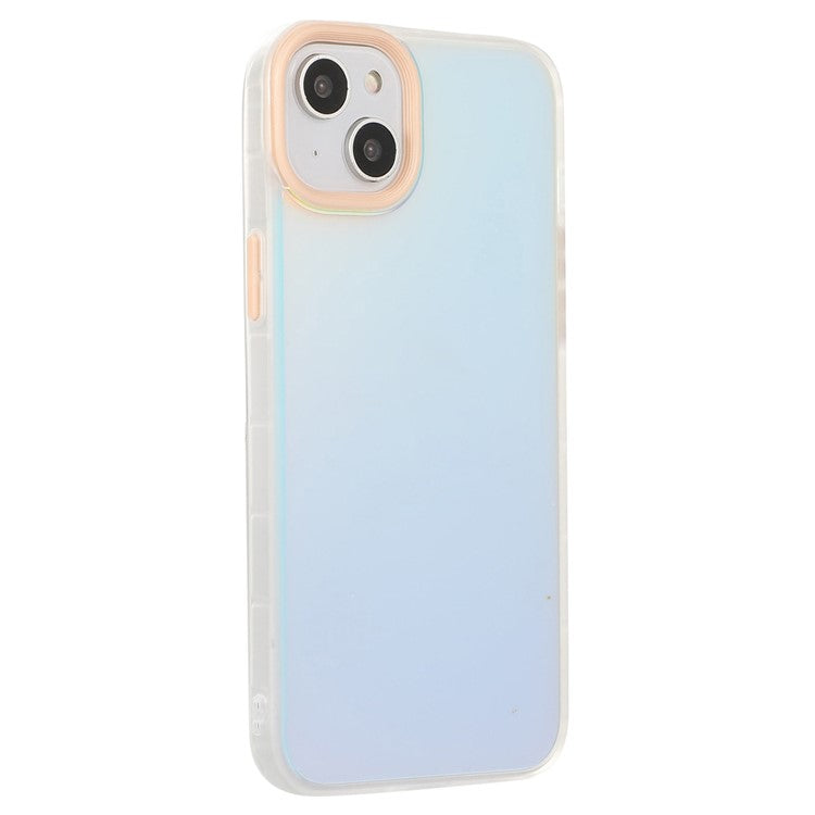 Protective Case for iPhone 14 Plus PC+TPU Laser Matte Phone Protector Anti-drop Shockproof Case - Light Pink