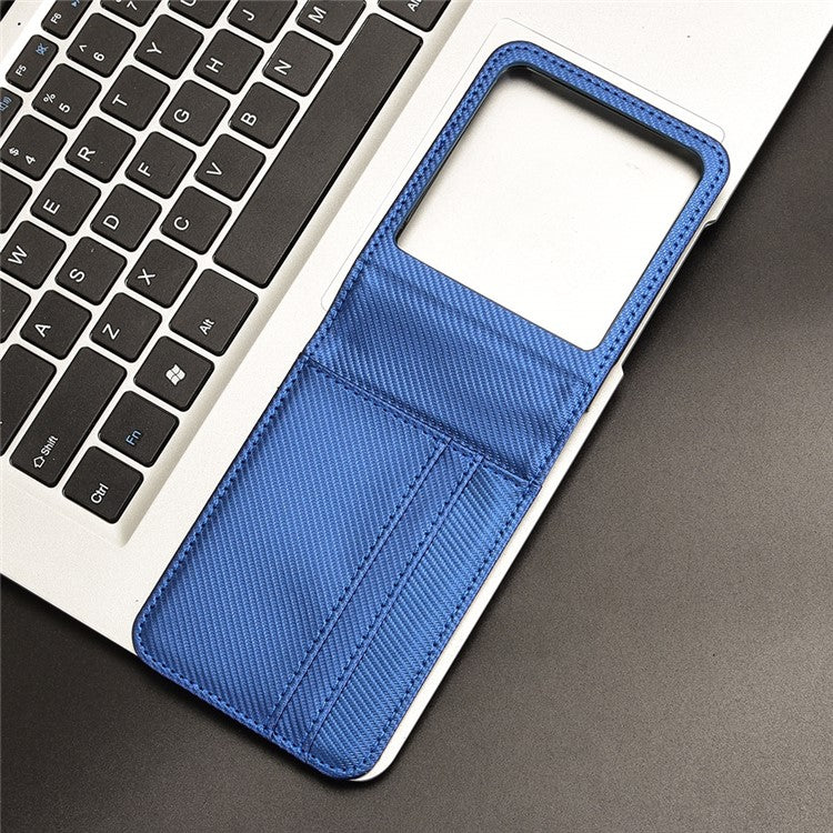 For Motorola Razr 60 / Razr 50 5G Case PU Leather+PC Card Holder Mobile Phone Cover - Blue