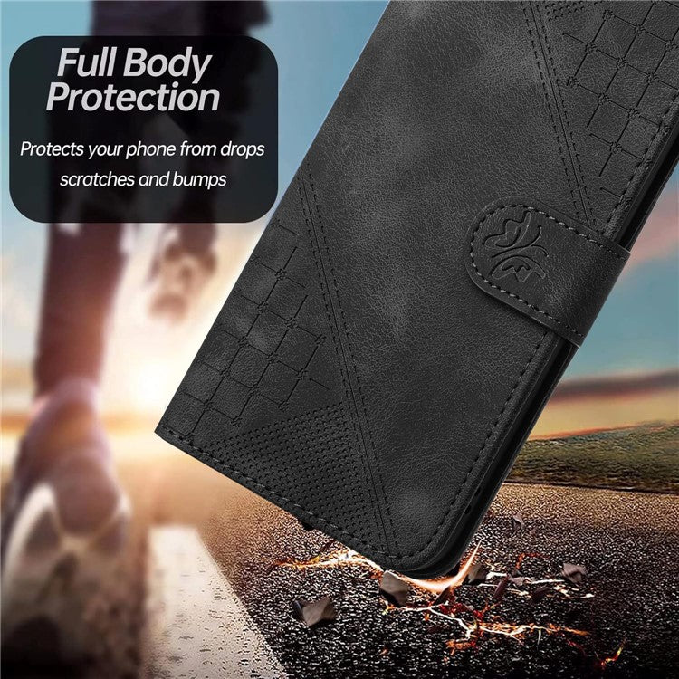 YX0080 For Samsung Galaxy M15 5G / F15 5G Case Butterfly Imprint Leather Wallet Phone Cover - Black