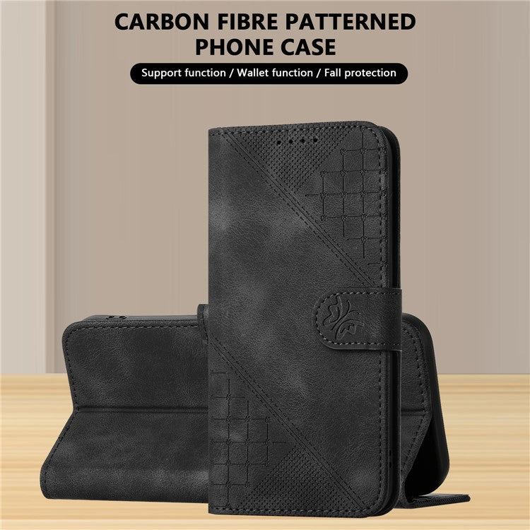 YX0080 For Samsung Galaxy M15 5G / F15 5G Case Butterfly Imprint Leather Wallet Phone Cover - Black