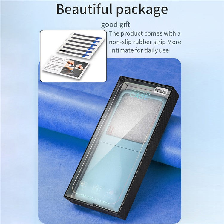 For Motorola Razr 50 Ultra 5G Case Skin-touch PC Phone Cover with Rear Screen Protector - Light Green