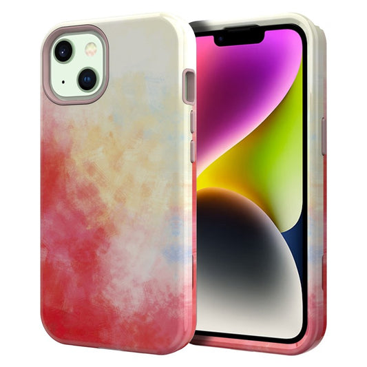 GW03 Phone Case for iPhone 14, Stylish Pattern IMD Hard PC + Soft TPU Shockproof Hybrid Cover - 10044 Gradient Color