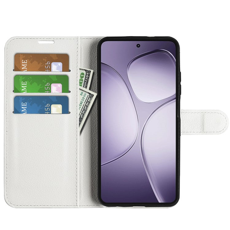 For Xiaomi 14T Pro Case Litchi Texture Shockproof Leather Wallet Phone Cover - White