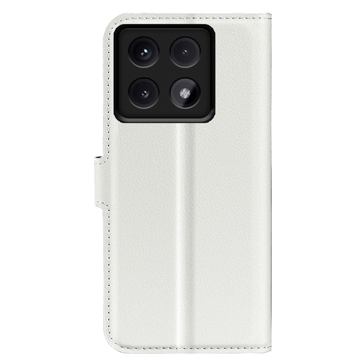 For Xiaomi 14T Pro Case Litchi Texture Shockproof Leather Wallet Phone Cover - White