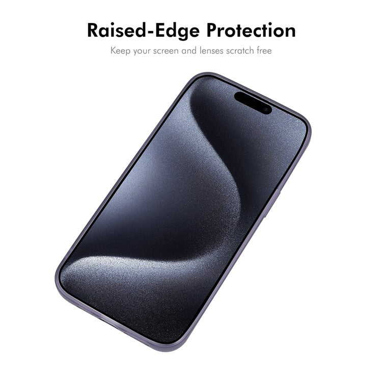 ENKAY HAT PRINCE For iPhone 14 Pro Case Matte TPU Phone Cover with Lens Film - Purple