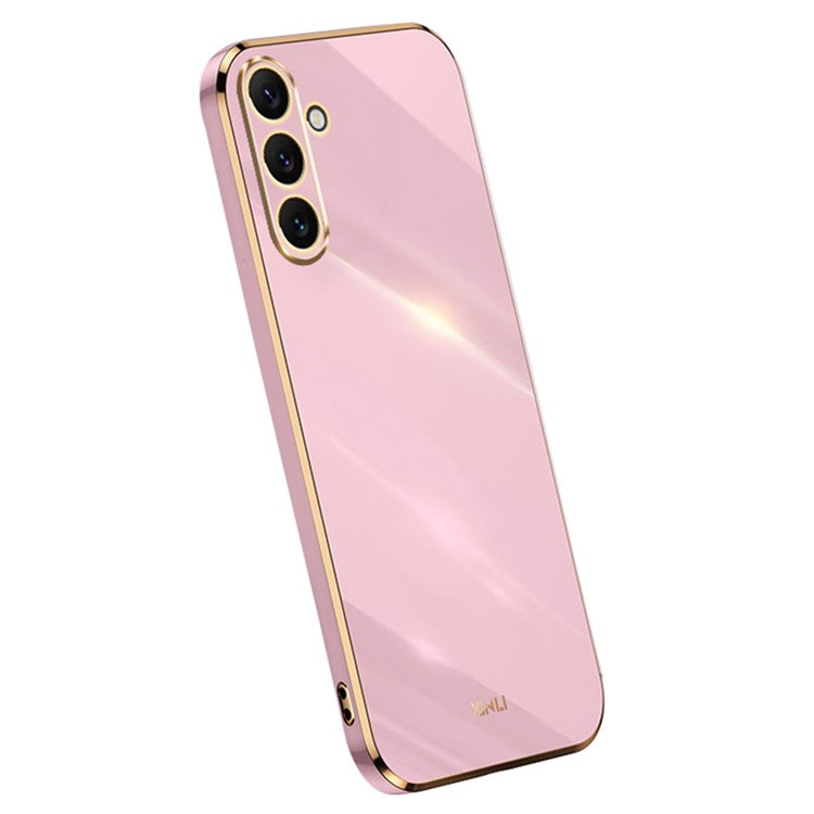 XINLI For Samsung Galaxy A16 5G Case TPU Phone Cover with Electroplating Frame - Purple
