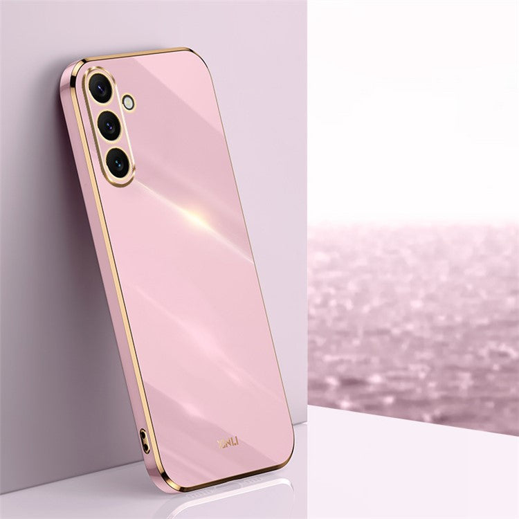 XINLI For Samsung Galaxy A16 5G Case TPU Phone Cover with Electroplating Frame - Purple