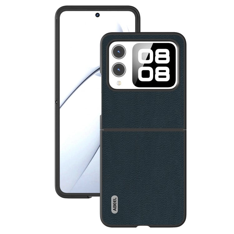 ABEEL For Huawei nova Flip 5G Case Anti-scratch Genuine Cow Leather Back Phone Cover - Green