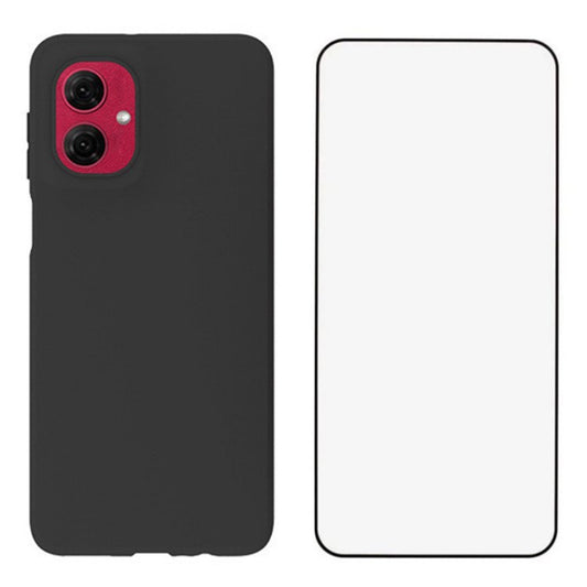 WANLONFENG MS Series for Motorola Moto G55 5G TPU Case Matte Cover with Screen Film (Big Lens Hole)