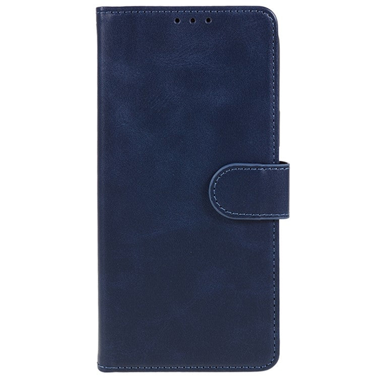 For Motorola Edge 50 Neo 5G / Moto S50 5G / Thinkphone 25 5G Case PU Leather Wallet Protective Phone Cover Calf Texture - Blue