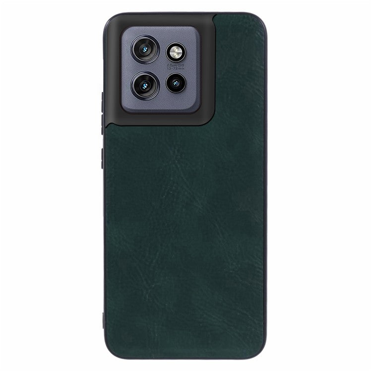 For Motorola Edge 50 Neo 5G / Moto S50 5G / Thinkphone 25 5G Case Retro Leather Coated PC+TPU Phone Cover - Green