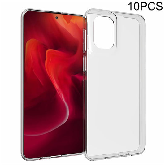 10Pcs / Pack For Motorola Moto G55 5G Clear Case Watermark-Free TPU Protective Cover
