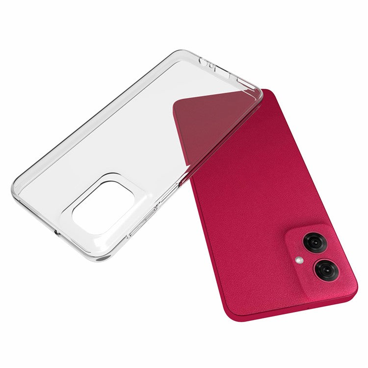 10Pcs / Pack For Motorola Moto G55 5G Clear Case Watermark-Free TPU Protective Cover