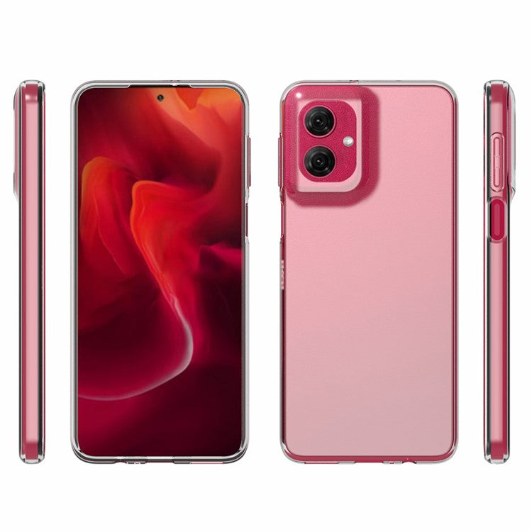 10Pcs / Pack For Motorola Moto G55 5G Clear Case Watermark-Free TPU Protective Cover