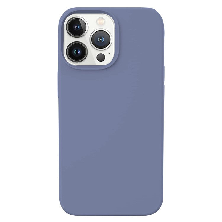 KALEBOL KLB-YTGJ001 For iPhone 14 Pro Max Case Solid Color Liquid Silicone+PC Phone Cover - Lilac Purple