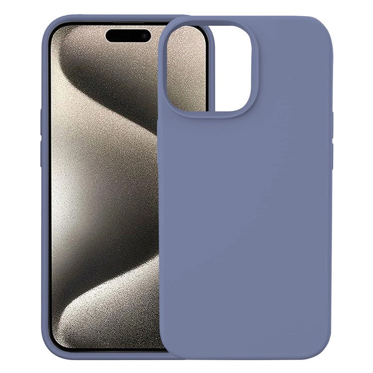 KALEBOL KLB-YTGJ001 For iPhone 14 Pro Max Case Solid Color Liquid Silicone+PC Phone Cover - Lilac Purple