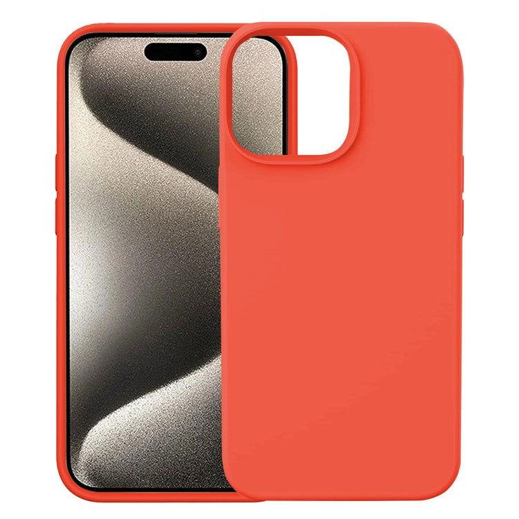 KALEBOL KLB-YTGJ001 For iPhone 14 Pro Case Solid Color Liquid Silicone+PC Phone Cover - Orange