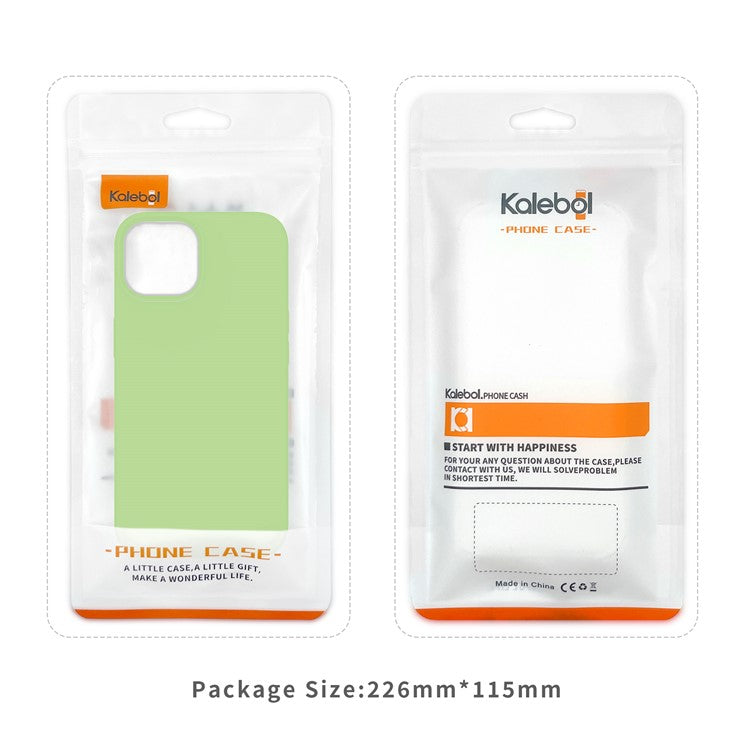 KALEBOL KLB-YTGJ001 For iPhone 14 Case Solid Color Liquid Silicone+PC Phone Cover - Green