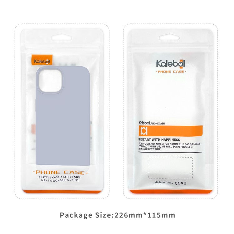 KALEBOL KLB-YTGJ001 For iPhone 14 Case Solid Color Liquid Silicone+PC Phone Cover - Lilac Purple
