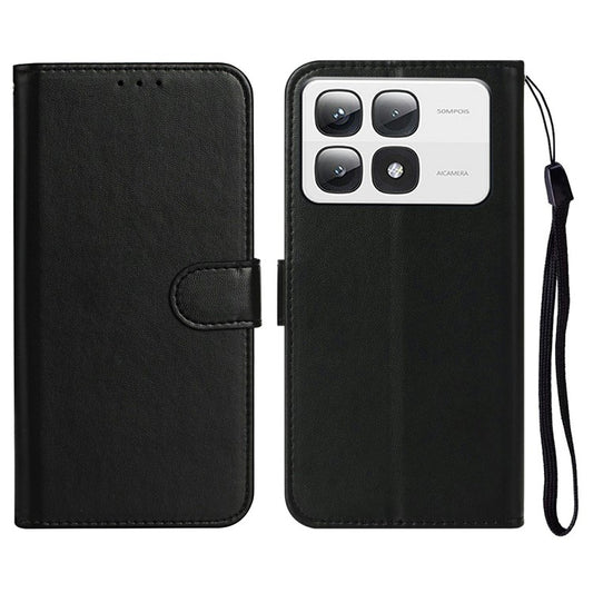 For Xiaomi 14T Pro Case PU Leather Flip Phone Cover Wallet Card Slot Holder - Black