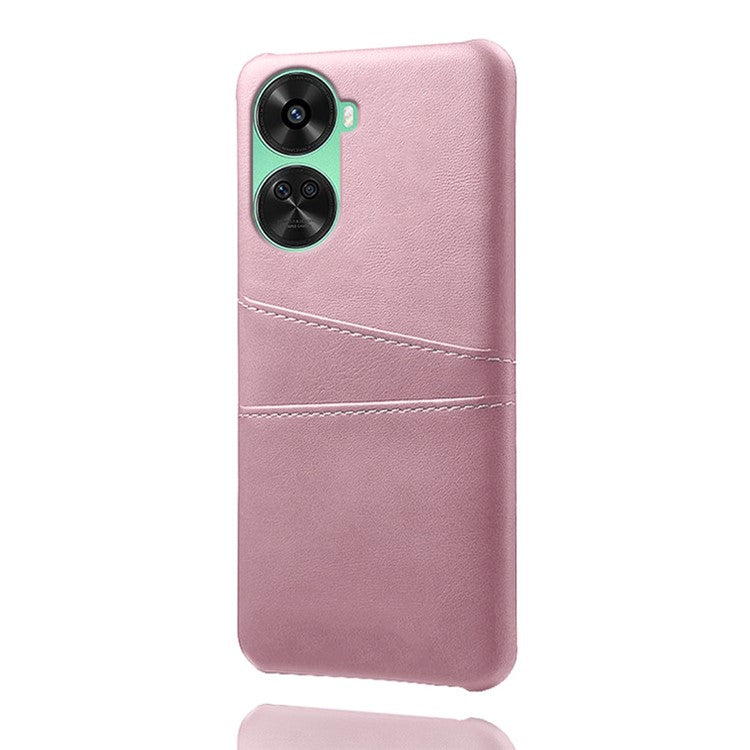 For Huawei nova 12 SE 4G / nova 11 SE Case Dual Card Slots PU Leather + Hard PC Phone Cover - Rose Gold
