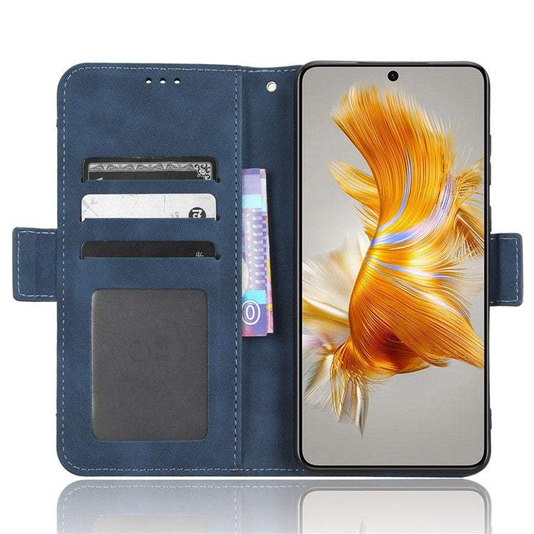 For Huawei Mate 50 4G PU Leather Multiple Card Slots Stand Wallet Phone Cover Well-protected Phone Case - Blue
