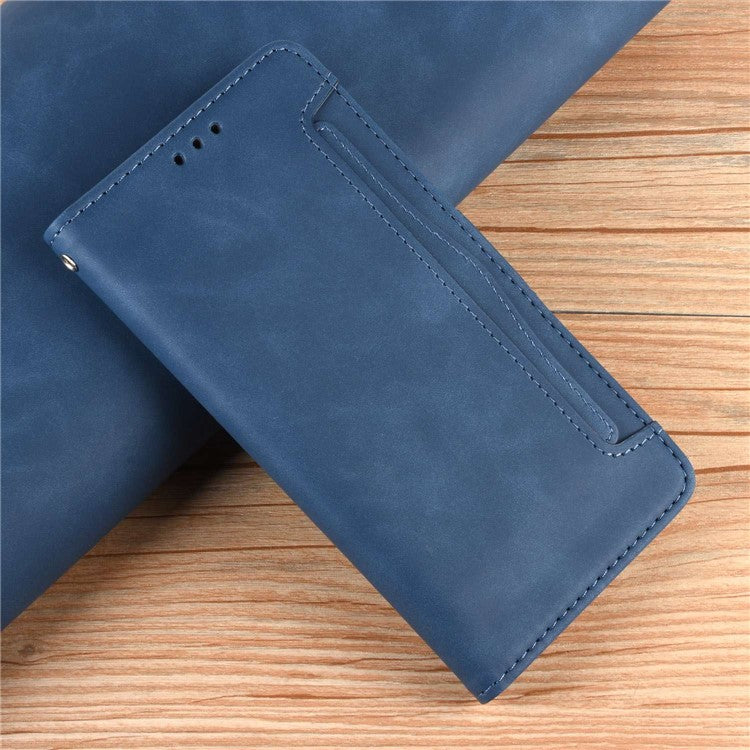 For Huawei Mate 50 4G PU Leather Multiple Card Slots Stand Wallet Phone Cover Well-protected Phone Case - Blue