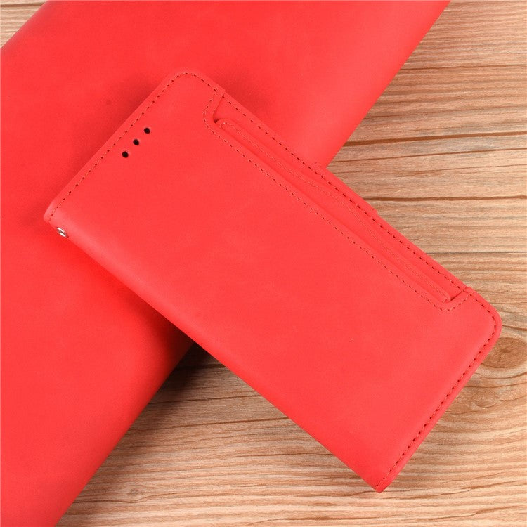 For Huawei Mate 50 4G PU Leather Multiple Card Slots Stand Wallet Phone Cover Well-protected Phone Case - Red