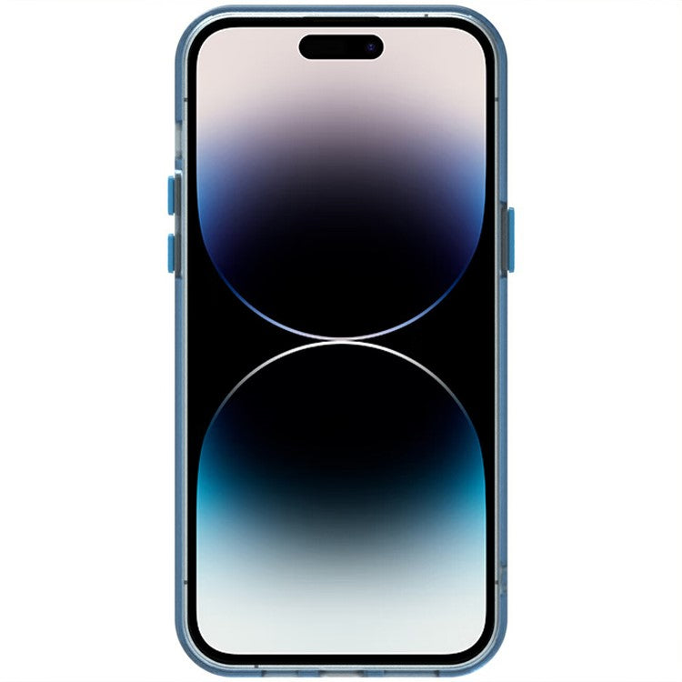 Candy Series For iPhone 14 Pro Case Compatible with MagSafe PC+TPU+PET Anti-Drop Phone Cover - Blue