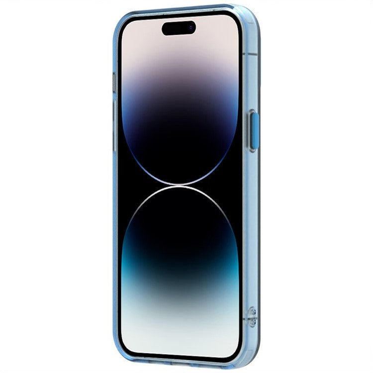 Candy Series For iPhone 14 Pro Case Compatible with MagSafe PC+TPU+PET Anti-Drop Phone Cover - Blue