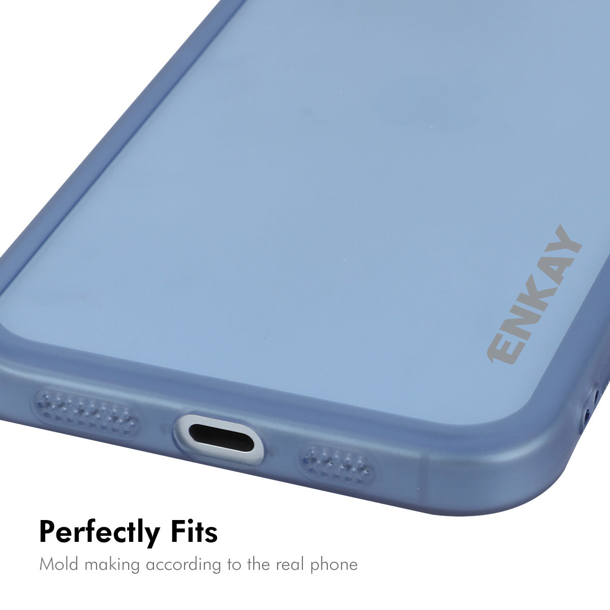 For iPhone 14 Plus ENKAY HAT PRINCE Case Matte TPU Phone Cover with Lens Film + 9H Glass Protector - White