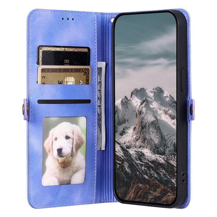 Style 016 For Motorola Moto G55 5G Case Skin Feel Totem Imprinted Wallet Leather Phone Cover - Purple