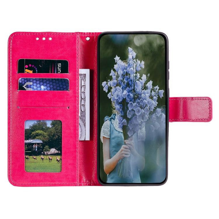 For Motorola Moto G35 5G Case Imprinted Totem PU Leather Wallet Stand Phone Cover - Rose